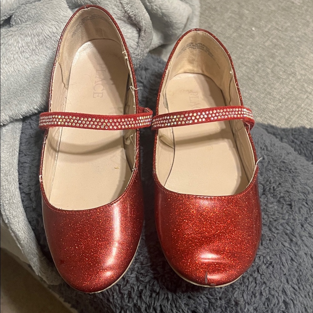 The Children's Place Glittery Red Dress Shoes